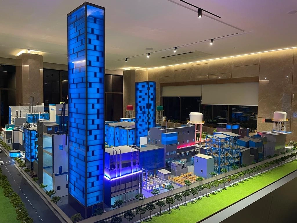 Modern Power Plant Miniature Display